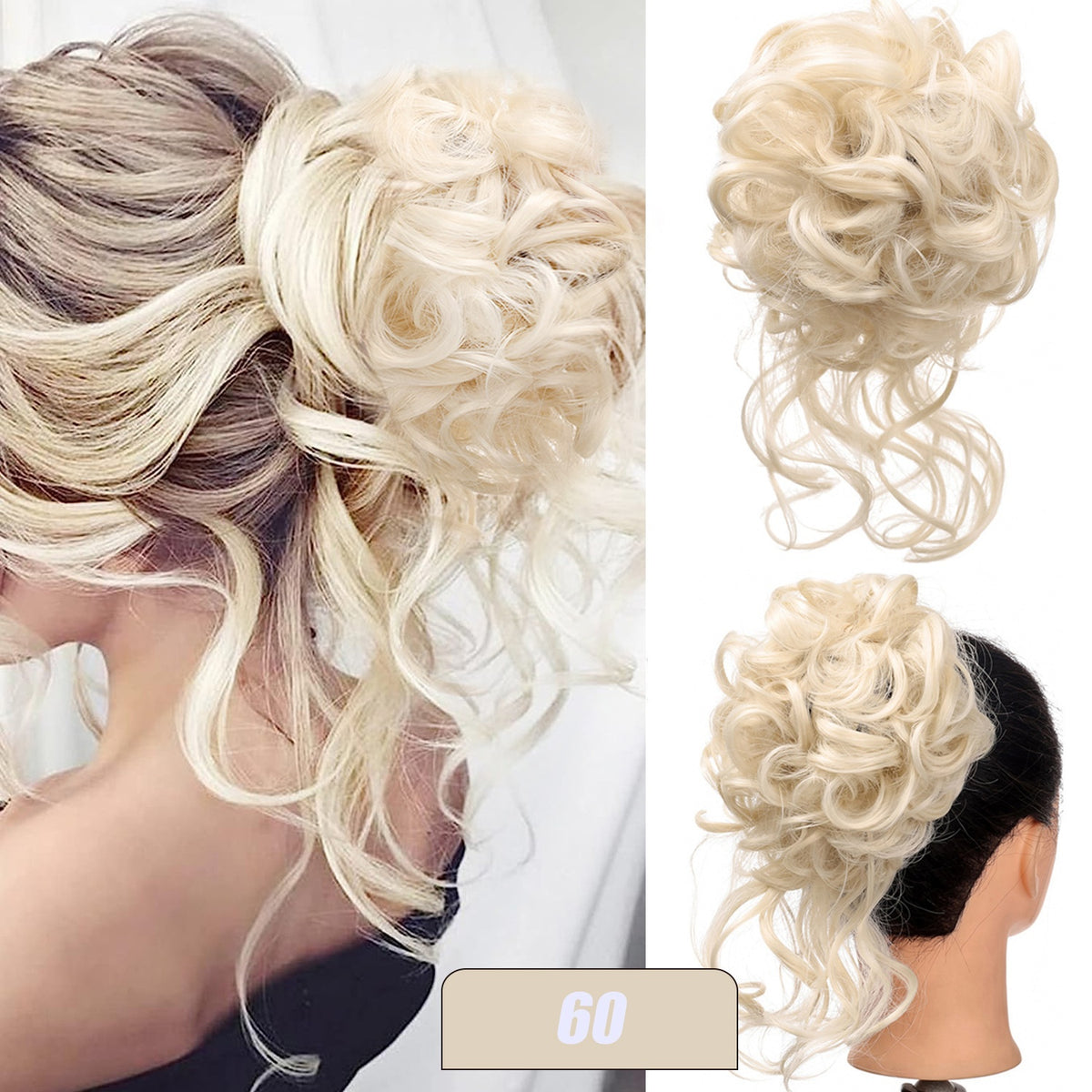 Ponytail Wig Female Short Hair Grip High Natural & Fluffy Simulation in 27 Style