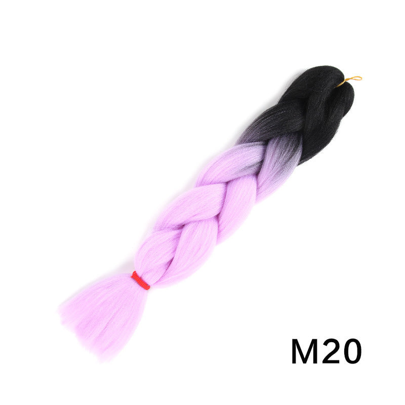 African Dyed Wig Braids Two-tone Ombre Synthetic Dreadlocks in M24