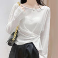 Irregular Summer Loose Thin Sun Protection Clothing for Women in Light Blue