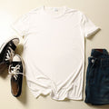 Summer Clothing Crew-neck Blank T-shirts for Men and Women in White