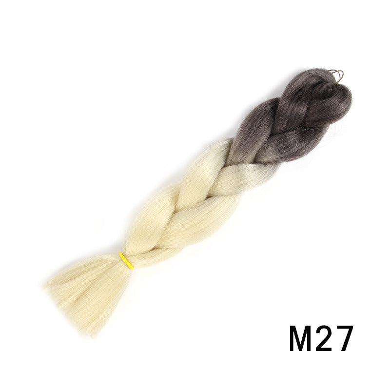 African Dyed Wig Braids Two-tone Ombre Synthetic Dreadlocks in M31