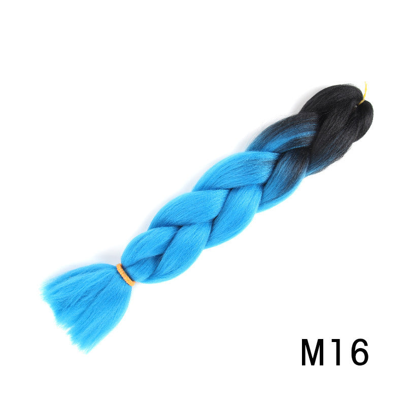 African Dyed Wig Braids Two-tone Ombre Synthetic Dreadlocks in M20