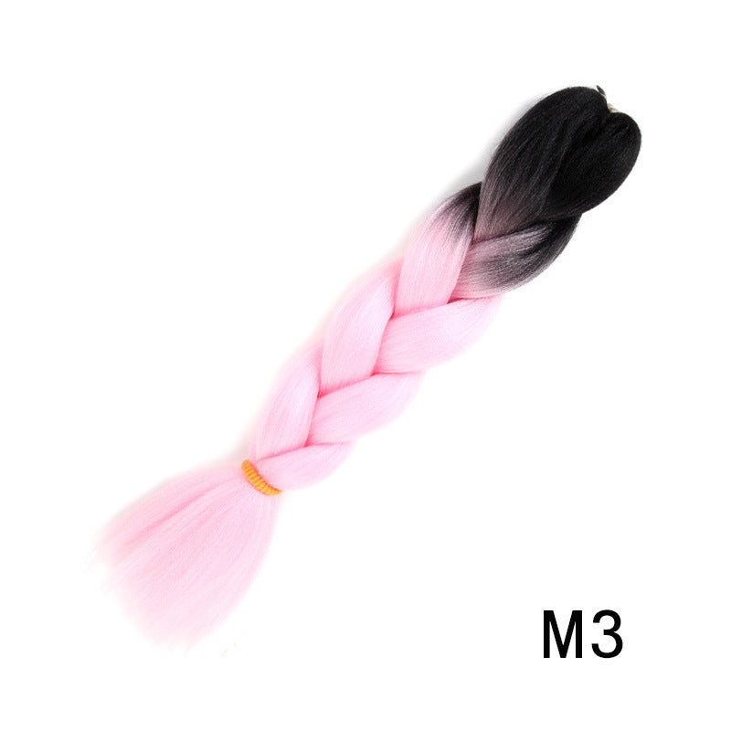 African Dyed Wig Braids Two-tone Ombre Synthetic Dreadlocks in M7