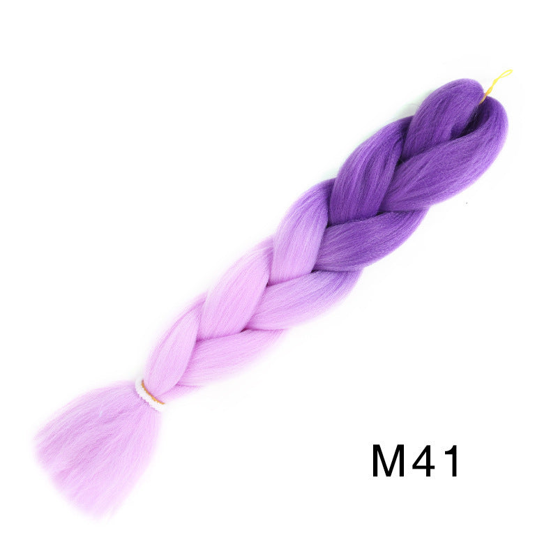 African Dyed Wig Braids Two-tone Ombre Synthetic Dreadlocks in M45