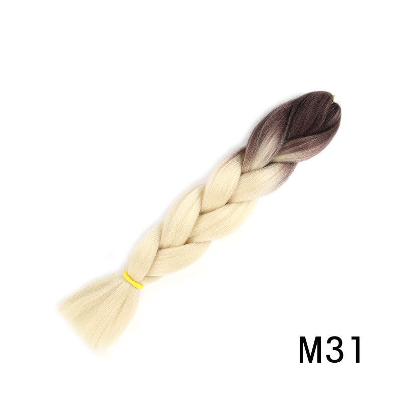 African Dyed Wig Braids Two-tone Ombre Synthetic Dreadlocks in M35
