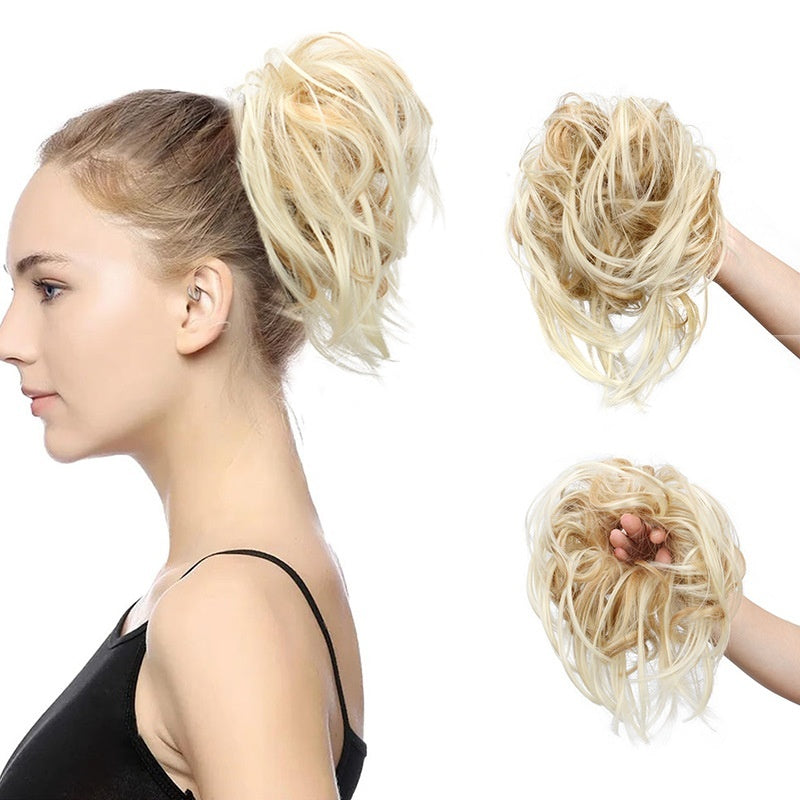 European American Style Messy Hair Wig - Natural Looking Synthetic Fiber Hairpiece for Daily Wear Casual Outfit