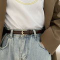 Super Easy To Match Soft Leather Belt Simple And Advanced