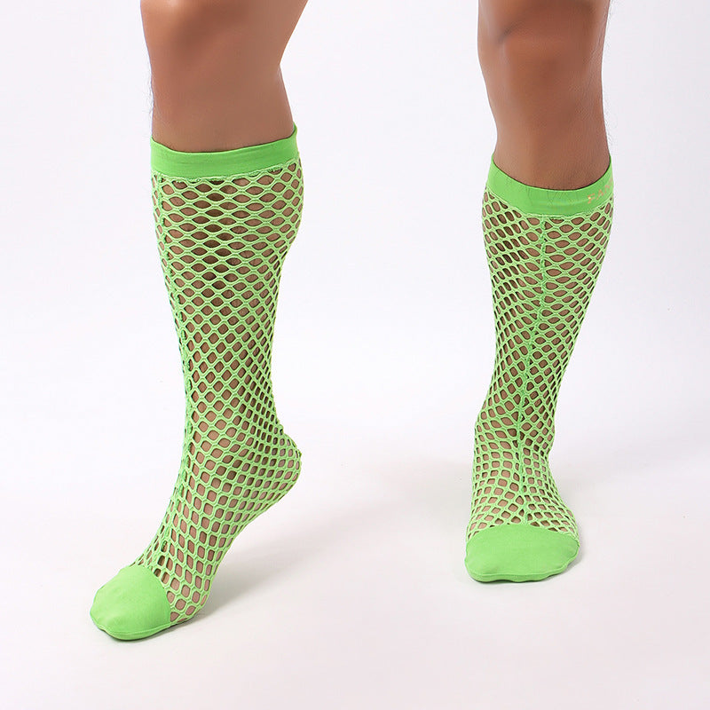 Hollow Mesh Men's Socks Japanese Fishnet in Black