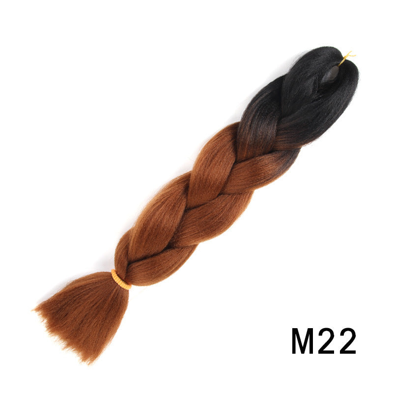 African Dyed Wig Braids Two-tone Ombre Synthetic Dreadlocks in M26