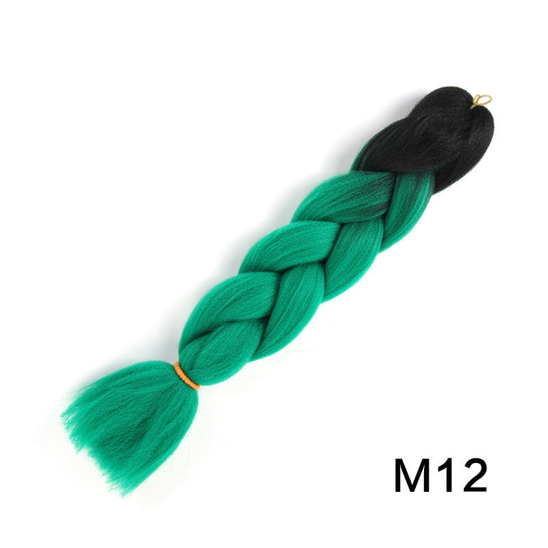 African Dyed Wig Braids Two-tone Ombre Synthetic Dreadlocks in M19