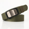 New Nylon Waistband Toothless Automatic Buckle Men's Leather Belt Casual All-match Trouser Neutral and Women's Youth Fashion Wear in Beige