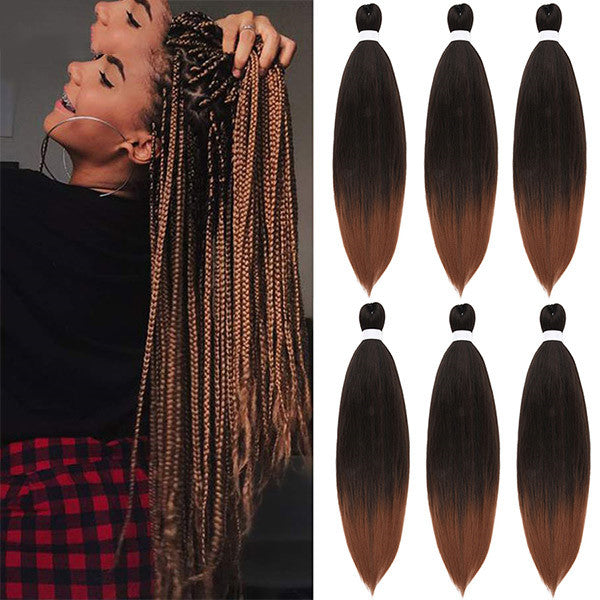 High Temperature Silk Braids African Wig Color Gradient