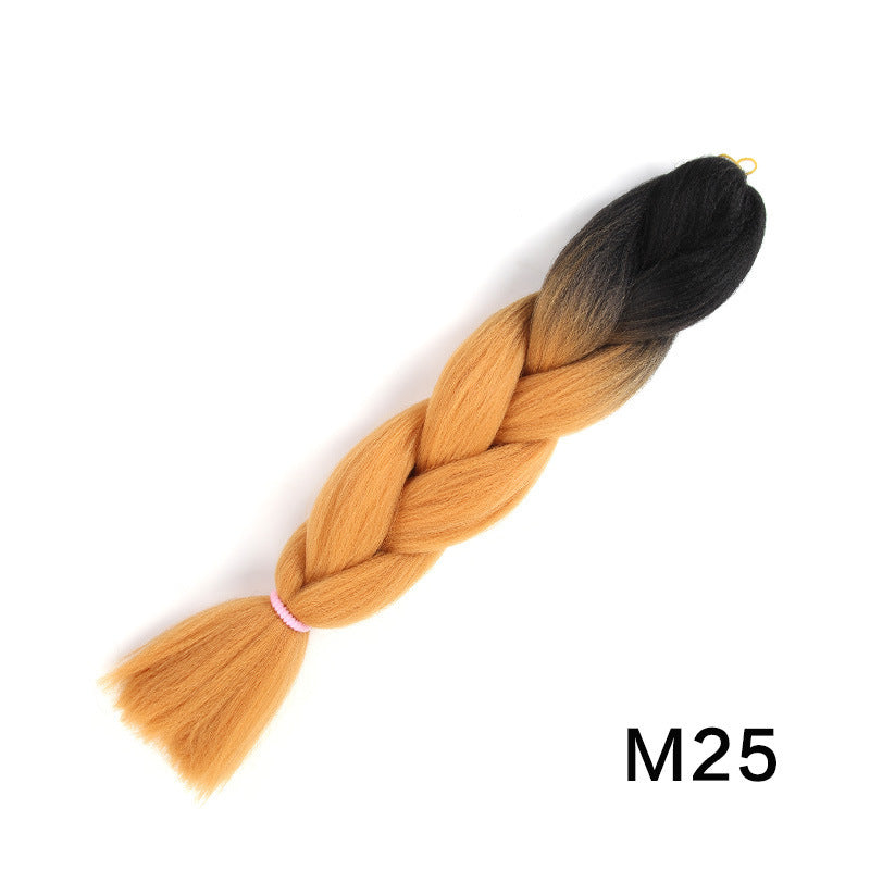 African Dyed Wig Braids Two-tone Ombre Synthetic Dreadlocks in M29