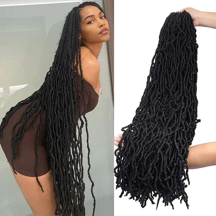 Earthworm Crochet Wig Nulocs Braiding Hair Dreadlocks in 1B