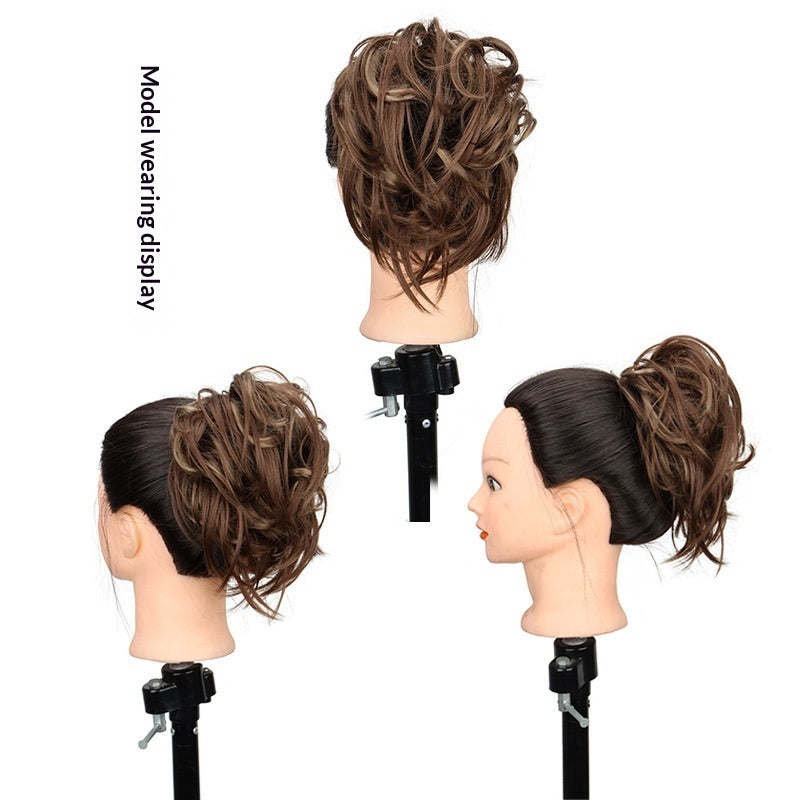 European American Style Messy Hair Wig - Natural Looking Synthetic Fiber Hairpiece for Daily Wear Casual Outfit in 2M33 Style